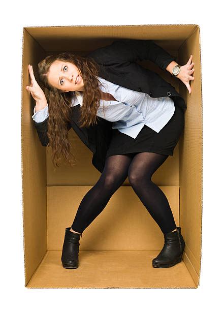 woman trapped in box